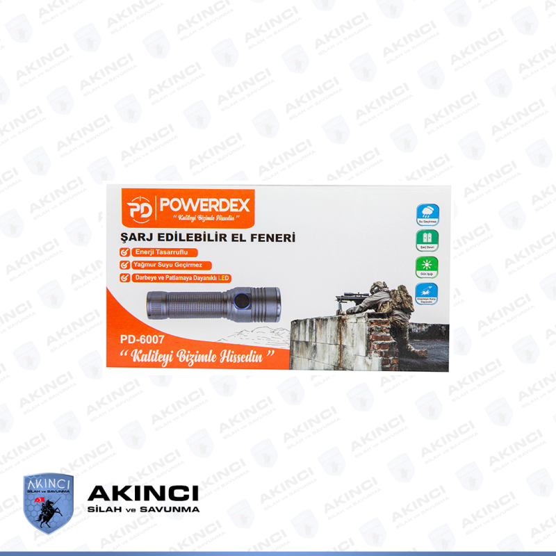 Powerdex PD6007 Şarz Edilebilir El Feneri